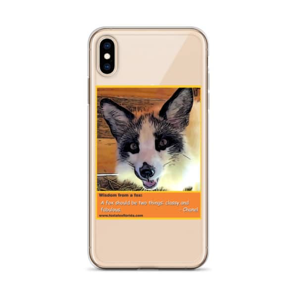 Chanel Fox iPhone Case with quote - Fox Tales Florida Rescue & Sanctuary