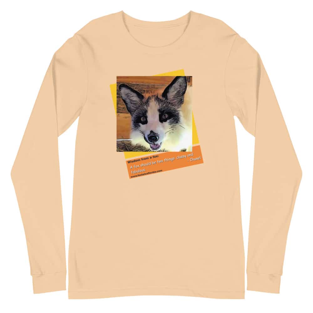 Chanel Fox Unisex Long Sleeve Tee with quote - Fox Tales Florida