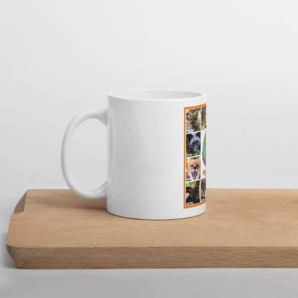 White glossy mug